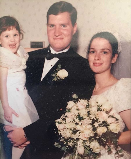 Micki Velton and Jerry Springer With Their Wedding Day Along With Their Daughter,  Katie Springer